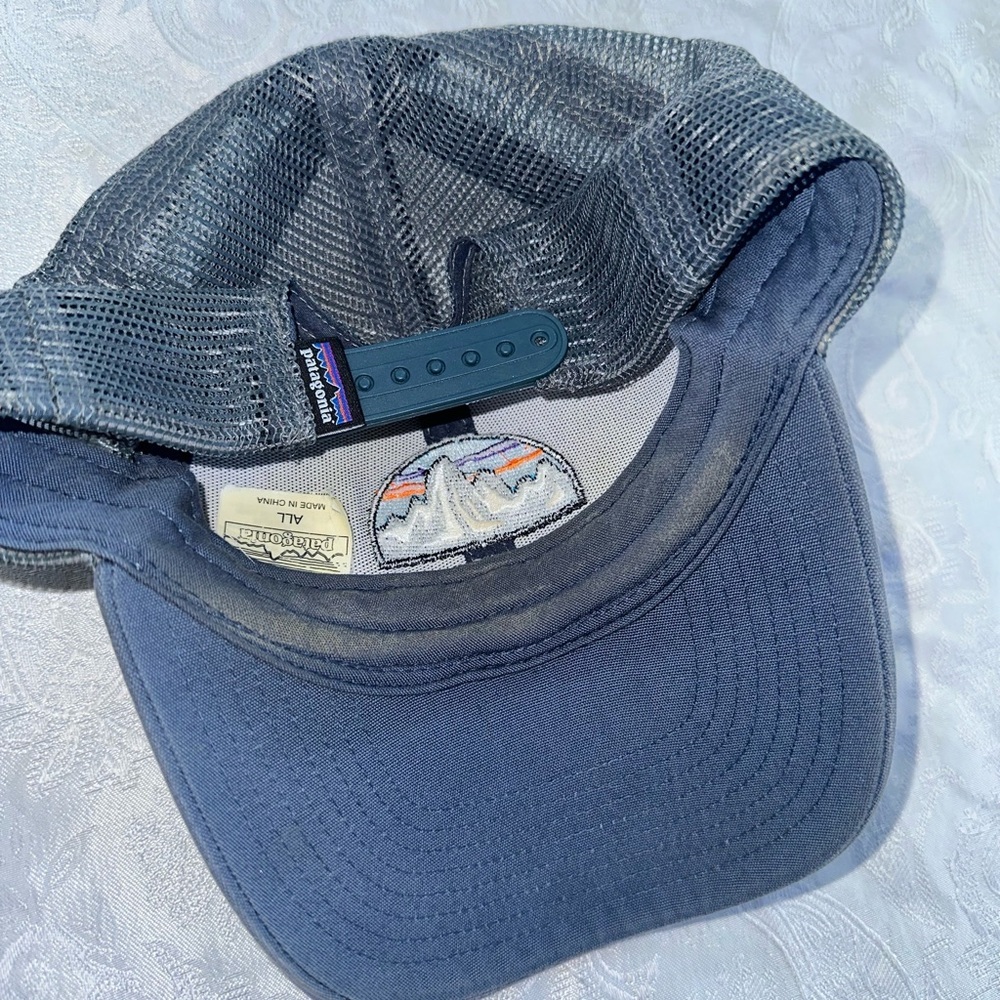 Patagonia Hat Cap Snapback Trucker Blue Fitz Roy Scope LoPro Outdoor Hiking - Picture 4 of 4